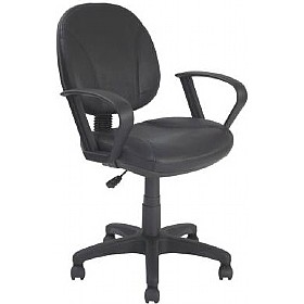 Ergo Medium Back Leather Operator Chair £68 - Office Furniture