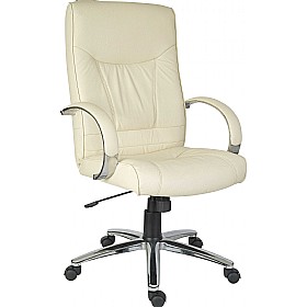 Kensington Cream Leather Faced Manager Chair &pound;109 - Office Furniture