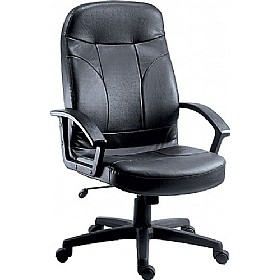 Mayfair Leather Faced Manager Chair £120 - Office Furniture