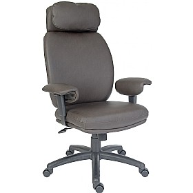 Paisley Dark Tan Leather Faced Manager Chair &pound;157 - Office Furniture