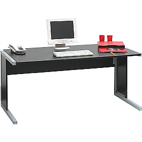 Black & White Rectangular Home Office Desks £192 - Office Furniture