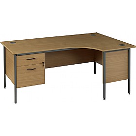 Annandale H-Leg Ergonomic Desks With Single Fixed Pedestal £219 - Office Furniture