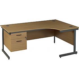 Annandale Cantilever Ergonomic Desks With Single Fixed Pedestal &pound;239 - Office Furniture