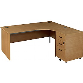 Annandale Panel End Ergonomic Desk With Desk End Mobile Pedestal &pound;272 - Office Furniture