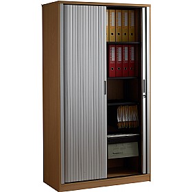 Deluxe Wooden Tambour Door System Storage Cupboards &pound;242 - Office Furniture