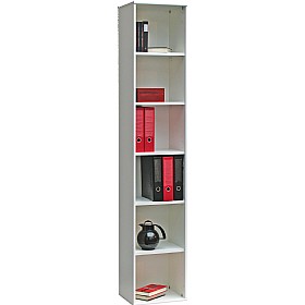 Black & White Home Office Narrow Bookcase (White) £120 - Office Furniture