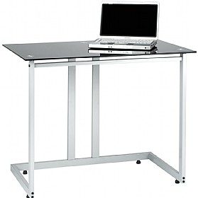 Rome Black Glass Laptop Computer Desk £75 - Office Furniture