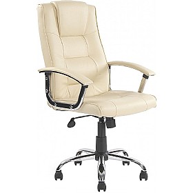 Melbourne Leather Faced Manager Cream &pound;69 - Office Furniture