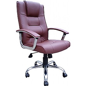 Melbourne Leather Faced Manager Burgundy &pound;99 - Office Furniture