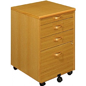 Wood Veneer 4 Drawer Pedestal £253 - Office Furniture