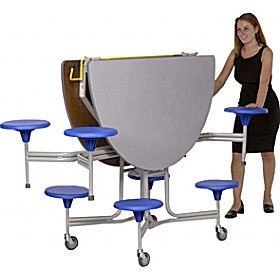 Oval Graduate 8 Seater Folding Dining Units &pound;737 - Education Furniture