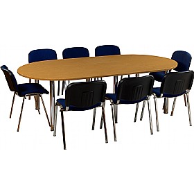 Deluxe D-End Tubular Leg Tables £189 - Office Furniture