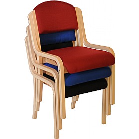 Devonshire Wooden Frame Stacking Chairs &pound;49 - Office Furniture