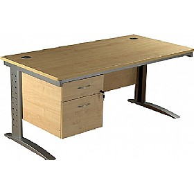 Dalton Rectangular Desks With Single Fixed Pedestal &pound;243 - Office Furniture