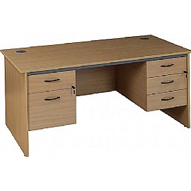 Express Stock Annandale Panel End Rectangular Desks With Two Fixed Pedestals &pound;154 - Office Furniture
