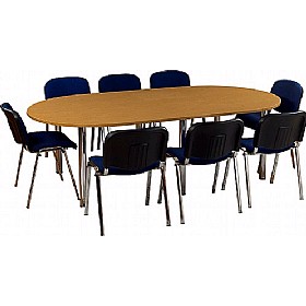 Express Stock D-End Meeting Table £194 - Office Furniture
