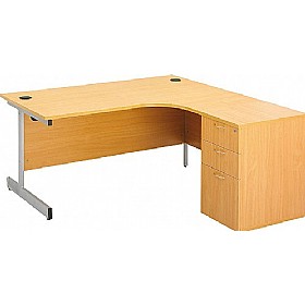 NEXT DAY Elements Ergonomic Desk and Pedestal £251 - Office Furniture