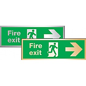 Fire Exit Right Arrow Sign &pound;17 - Signs