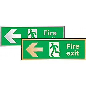 Fire Exit Left Arrow Sign £17 - Signs