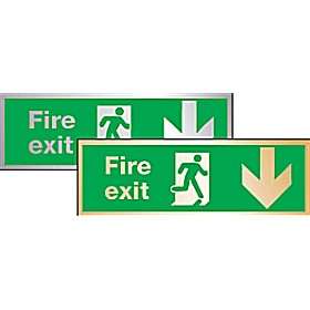 Fire Exit Down Arrow £17 - Signs