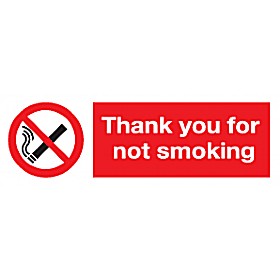 Thank You For Not Smoking Sign &pound;1 - Signs