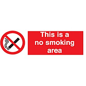 This Is A No Smoking Area Sign £1 - Signs