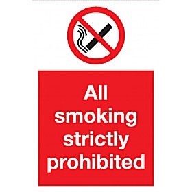 All Smoking Strictly Prohibited Sign £4 - Signs