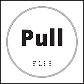 Braille Pull Sign £11 - Signs
