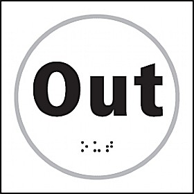Braille Out Sign &pound;11 - Signs