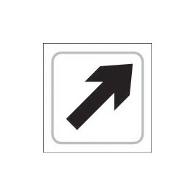 Braille Diagonal Arrow £20 - Signs