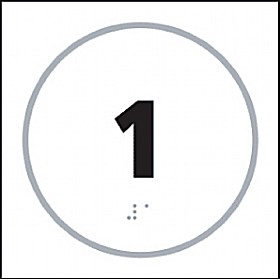 Braille '1' Symbol &pound;20 - Signs
