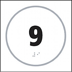 Braille '9' Symbol £20 - Signs