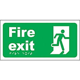 Braille Fire Exit Sign £25 - Signs