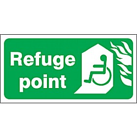 Braille Refuge Point Sign £25 - Signs