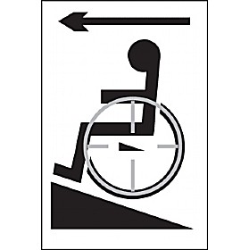 Braille Wheelchair Left Sign £23 - Signs