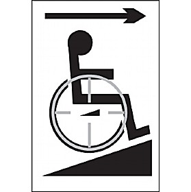 Braille Wheelchair Right Sign £23 - Signs