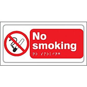 Braille No Smoking Sign &pound;20 - Signs