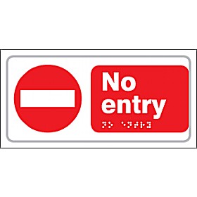 Braille No Entry Sign £20 - Signs