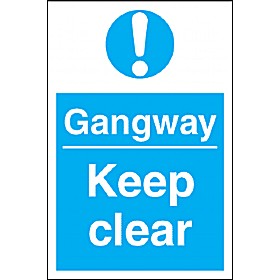 Gangway Keep Clear Sign &pound;4 - Signs