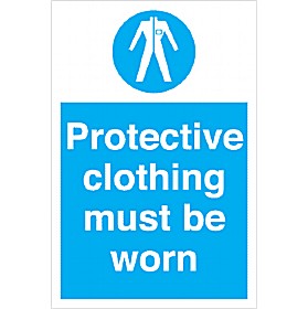 Protective Clothing Must Be Worn Sign &pound;4 - Signs