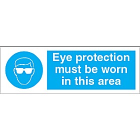 Eye Protection Must Be Worn In This Area Sign £1 - Signs