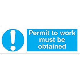 Permit To Work Must Be Obtained Sign £1 - Signs