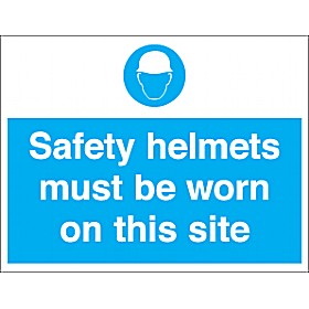 Safety Helmets Must Be Worn On This Site Sign £10 - Signs
