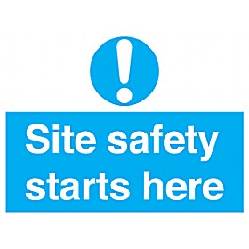 Site Safety Starts Here Sign £10 - Signs