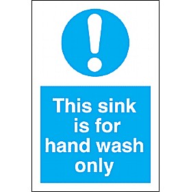 sink hand wash sign only signs