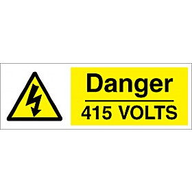 Danger 415 Volts Sign £1 - Signs