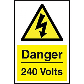 Danger 240 Volts Sign £4 - Signs