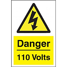 Danger 110 Volts Sign £4 - Signs