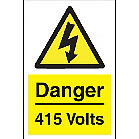 Danger 415 Volts Sign &pound;4 - Signs