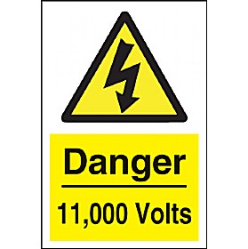 Danger 11,000 Volts Sign &pound;4 - Signs